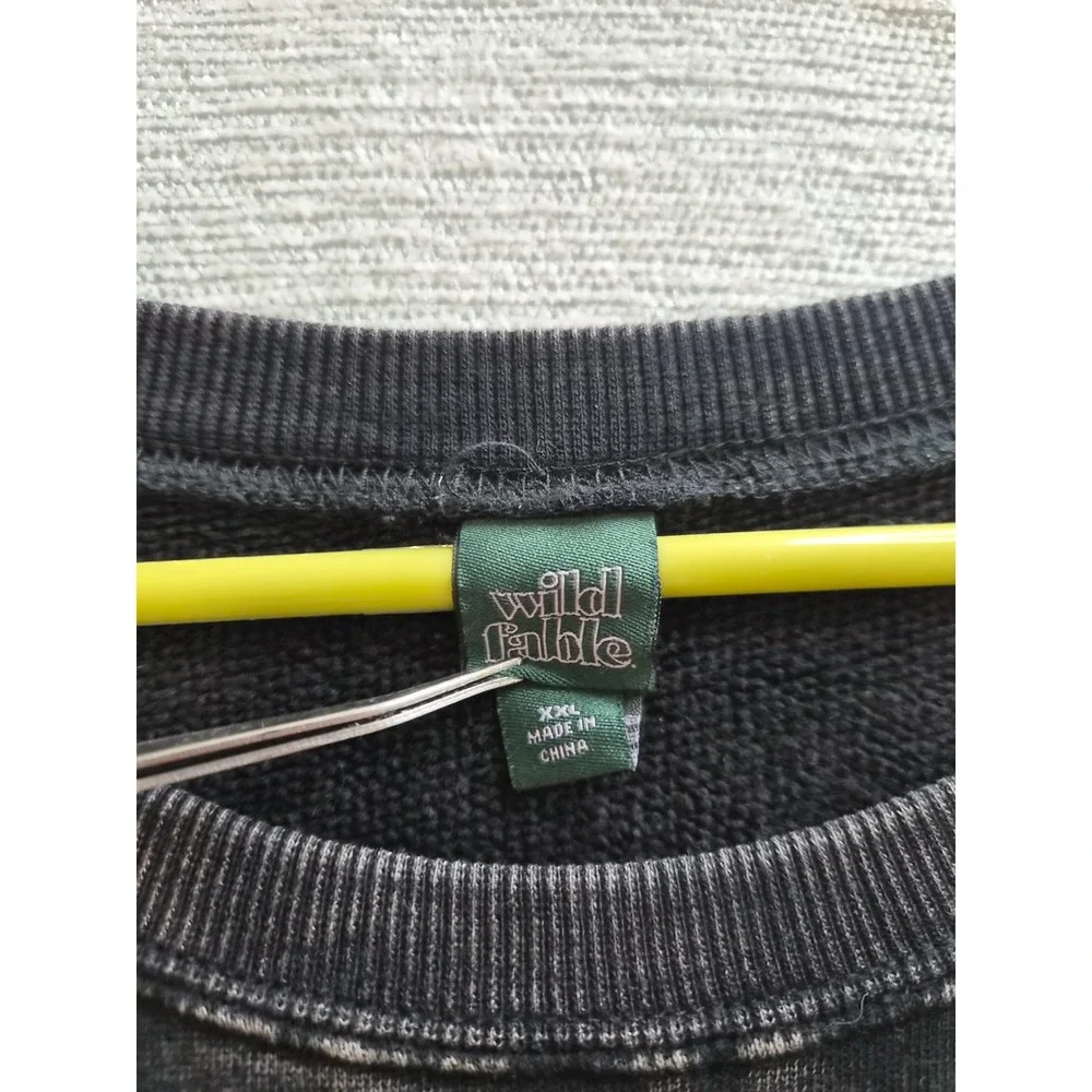 Wild Fable Sweatshirt Womens 2XL Gray Cotton Fleece Lined Crew Neck Ribbed Trim - Picture 4 of 11